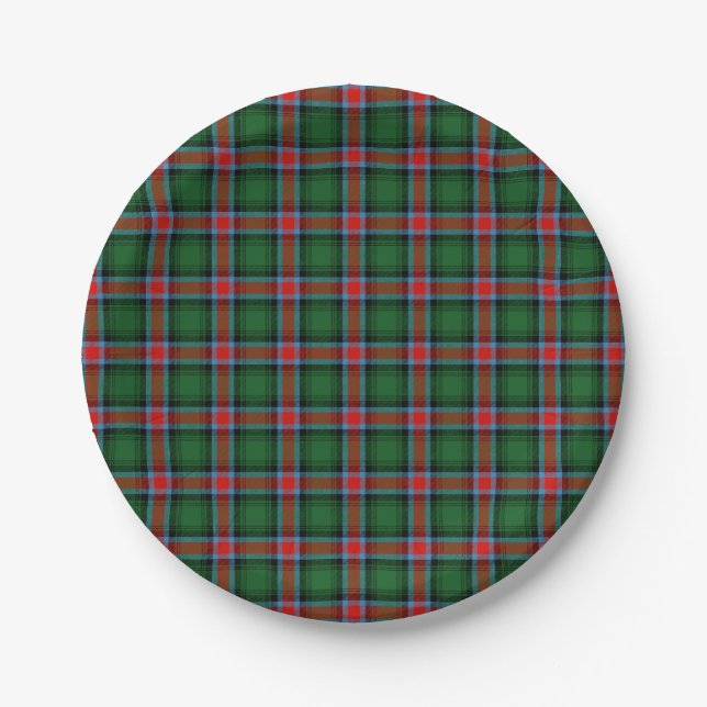 Georgia official state tartan paper plates (Front)