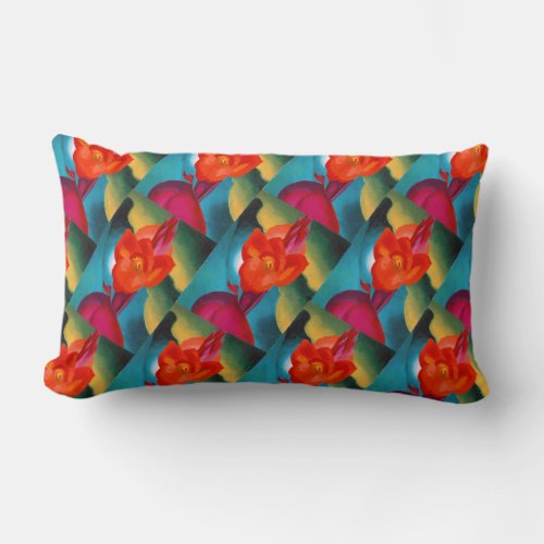 Georgia OKeefe 1919 Red Canna Lumbar Pillow