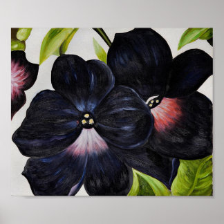 Georgia O'Keefe 1925 Black and Purple Petunias Poster