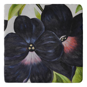 Georgia O'Keefe 1925 Black and Purple Petunias Trivet