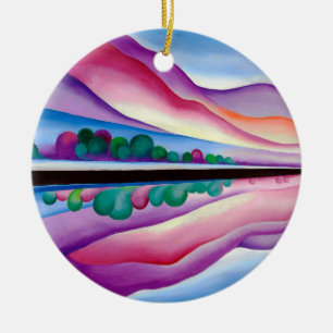 Georgia O'Keeffe, Lake George Reflection (1921) Ceramic Ornament
