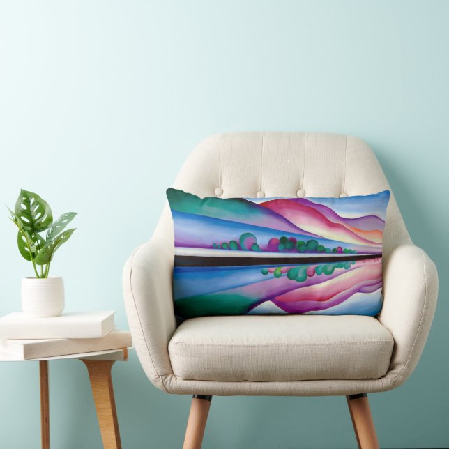 Georgia O'Keeffe, Lake George Reflection (1921) Lumbar Pillow (Chair)