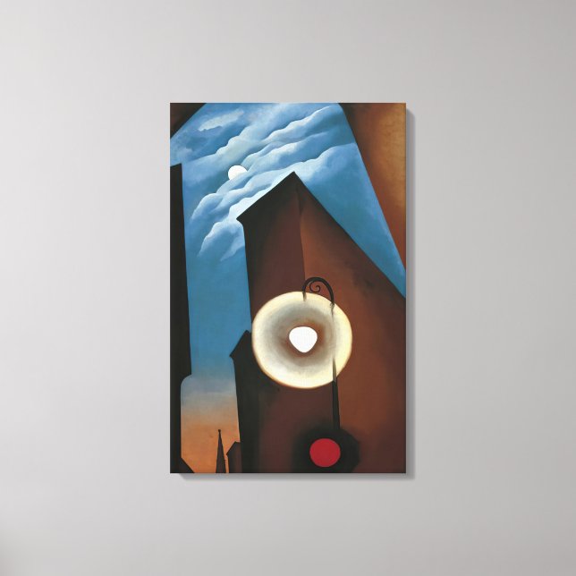 Georgia O'Keeffe - New York with Moon Canvas Print (Front)