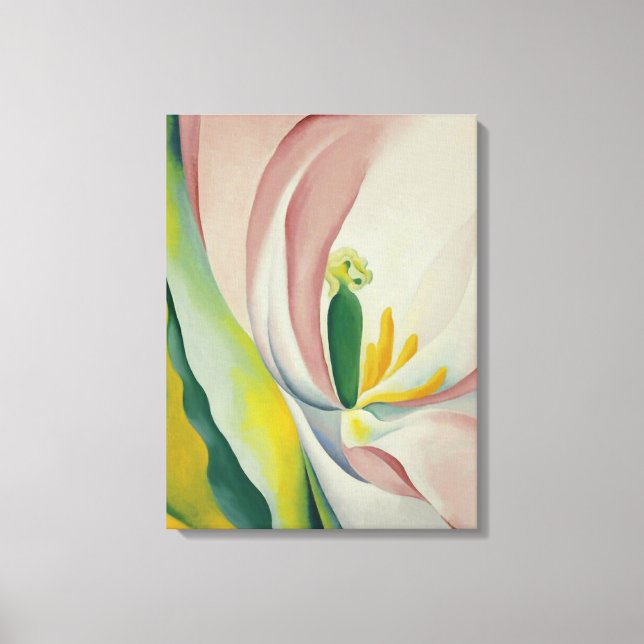 Georgia O'Keeffe - Pink tulipe  Canvas Print (Front)