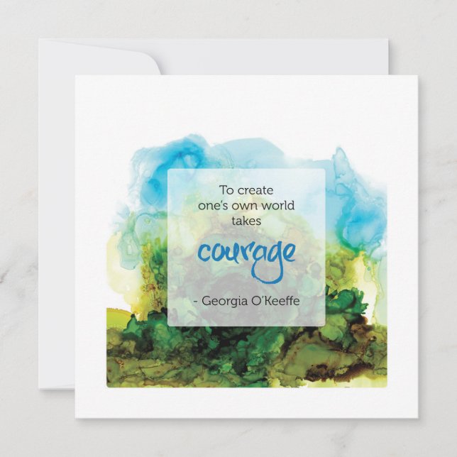 Georgia O'Keeffe Quote Inspirational Card (Front)