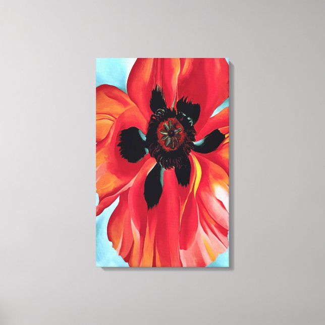 Georgia O'Keeffe - Red Poppy VI Canvas Print (Front)