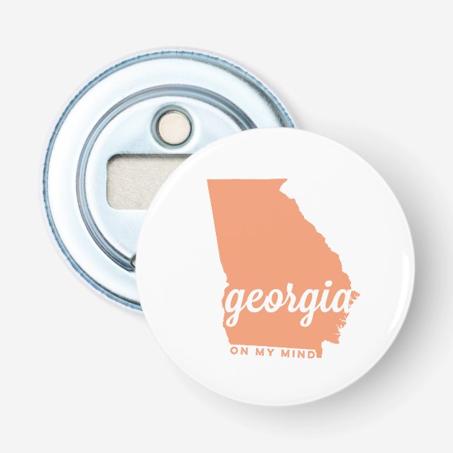 georgia | on my mind | peach bottle opener (Front)
