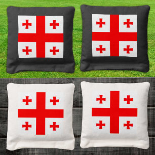 Georgia patriotic bags, Georgian Flag Cornhole Bags