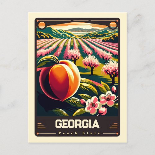 Georgia  Patriotic Spirit Vintage Postcard
