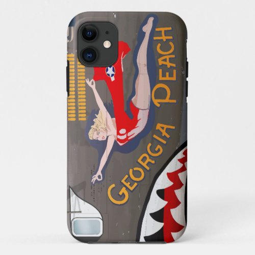 Georgia Peach B_24 Nose Art Vintage Fuselage iPhone 11 Case