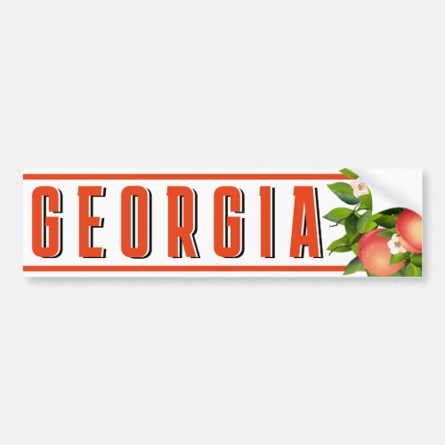 Georgia Peach Bumper Sticker