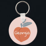 Georgia Peach customize your text Keychain<br><div class="desc">Georgia peach, customize your own text or leave as is</div>