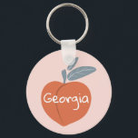 Georgia Peach customize your text Keychain<br><div class="desc">Georgia peach, customize your own text or leave as is</div>
