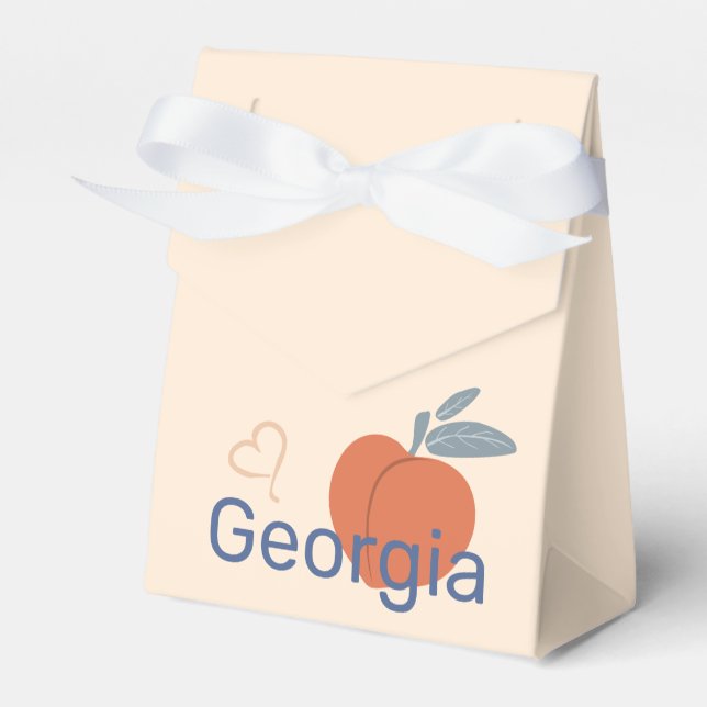 Georgia Peach Favor Boxes (Front Side)