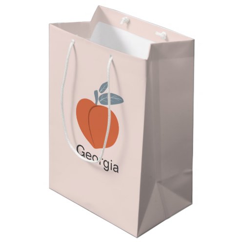 Georgia Peach fruit art design Medium Gift Bag