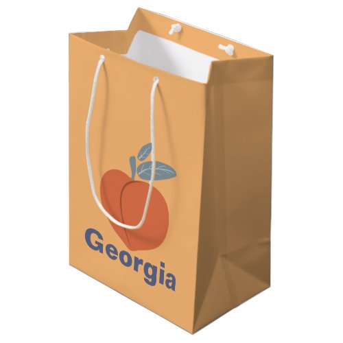 Georgia Peach fruit art design Medium Gift Bag