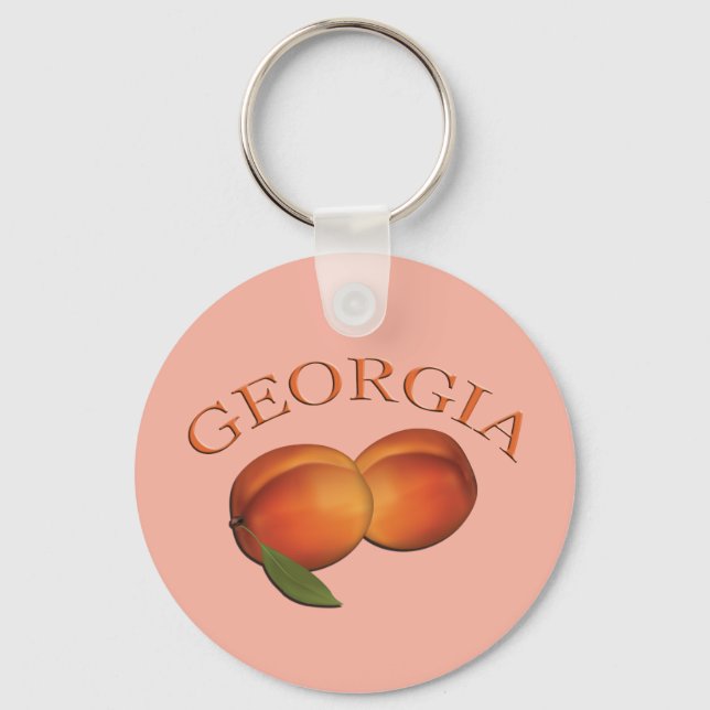Georgia Peach Keychain (Front)