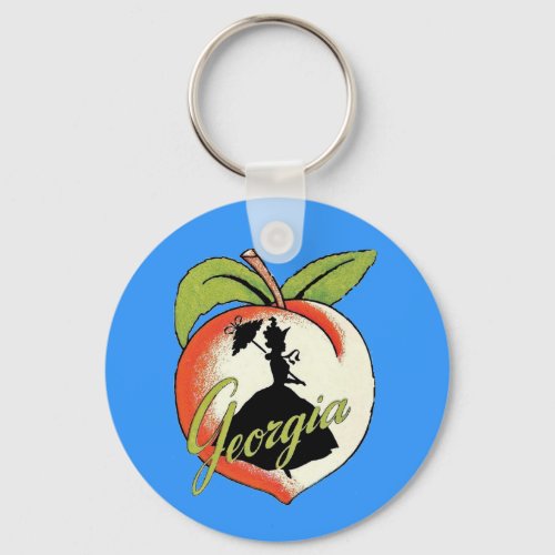 Georgia Peach Keychain