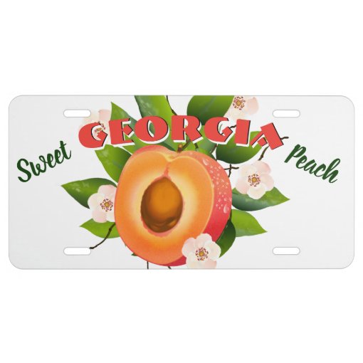 Peach License Plate Zazzle