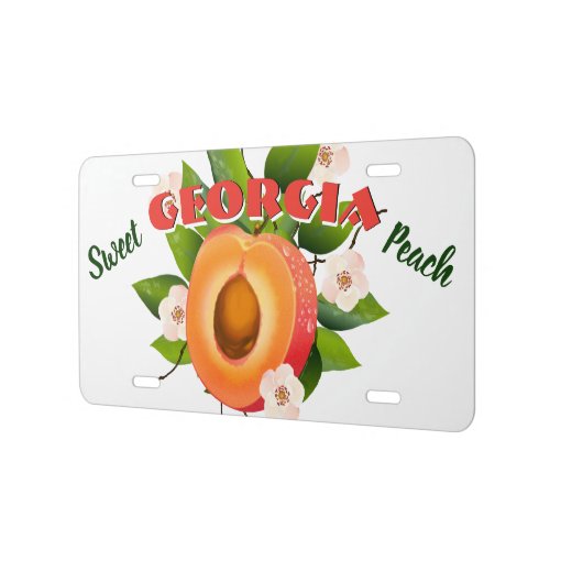 Peach License Plate Zazzle