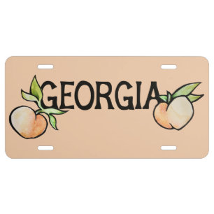 Georgia Peach License Plate
