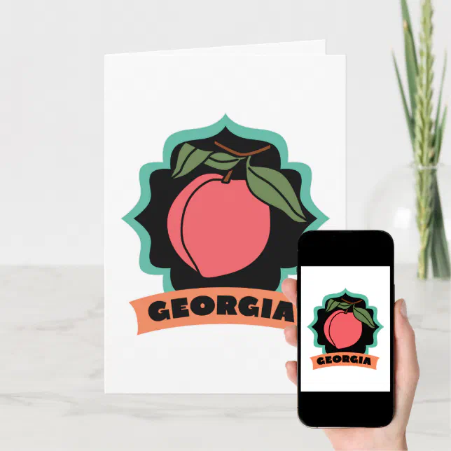 Georgia Peach Logo Card | Zazzle