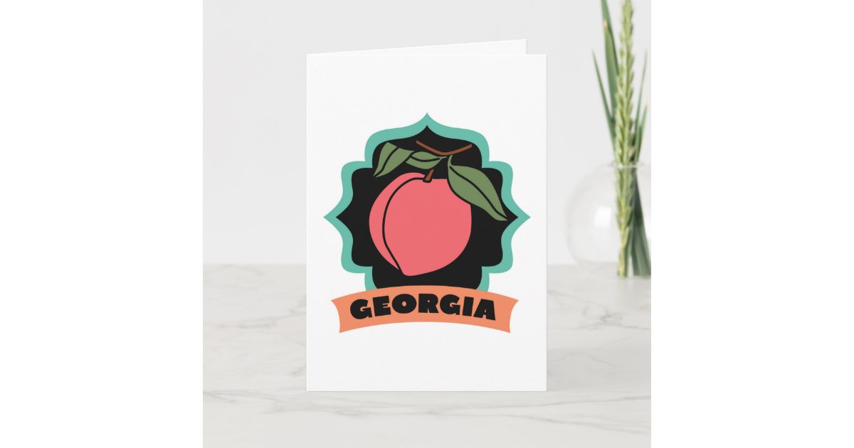 Georgia Peach Logo Card | Zazzle