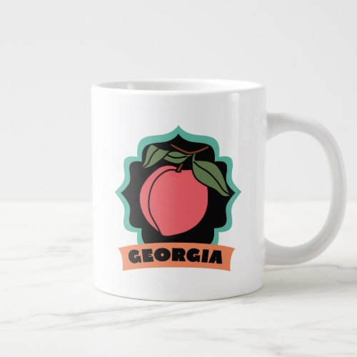 Georgia Peach Logo Giant Coffee Mug