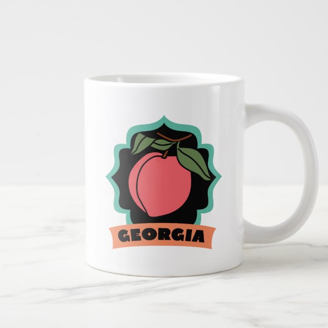 Georgia Peach Logo Giant Coffee Mug (Right)