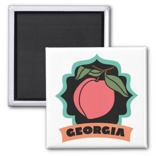Georgia Peach Logo Magnet