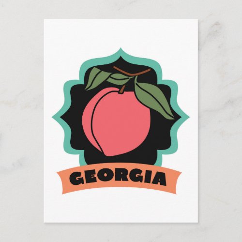 Georgia Peach Logo Postcard