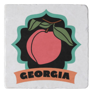 Georgia Peach Logo Trivet