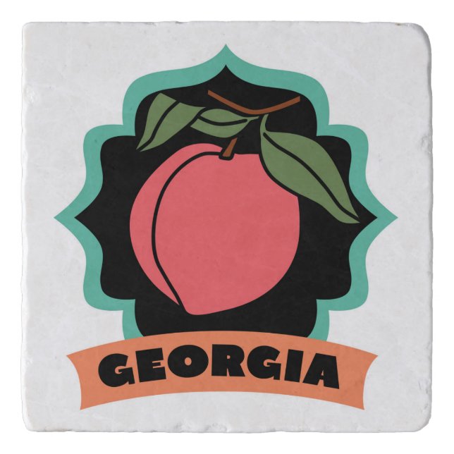 Georgia Peach Logo Trivet (Front)