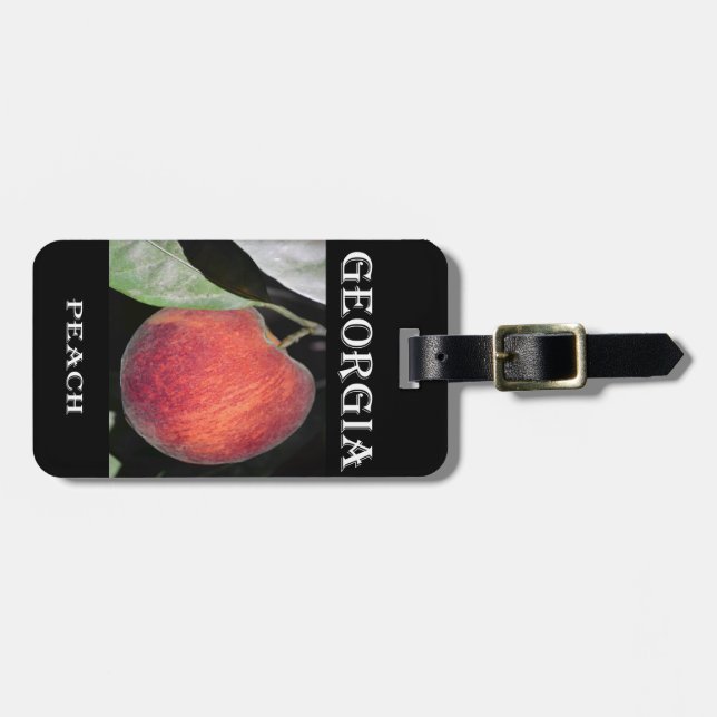 Georgia Peach Luggage Tag (Front Horizontal)