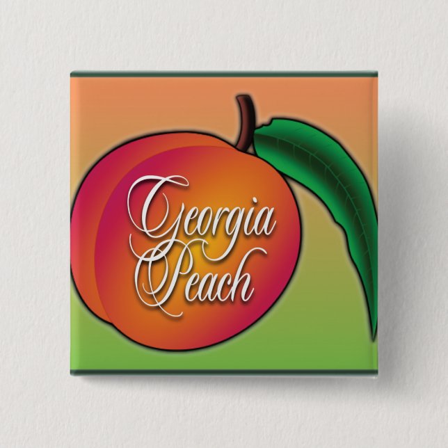 Georgia Peach Pinback Button (Front)