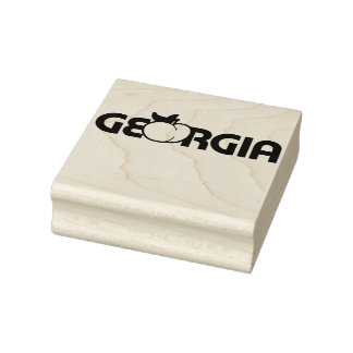 Georgia Peach Rubber Stamp