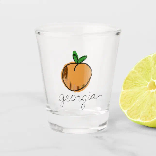 Georgia Peach souvenir shot glass | Zazzle