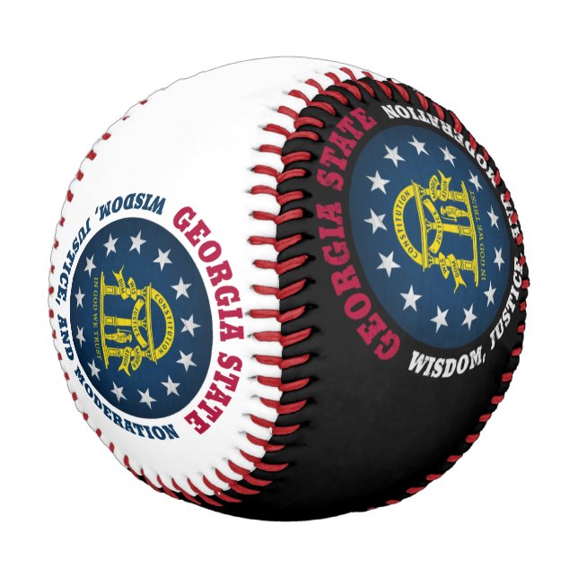GEORGIA PEACH STATE FLAG BASEBALL (Angled)