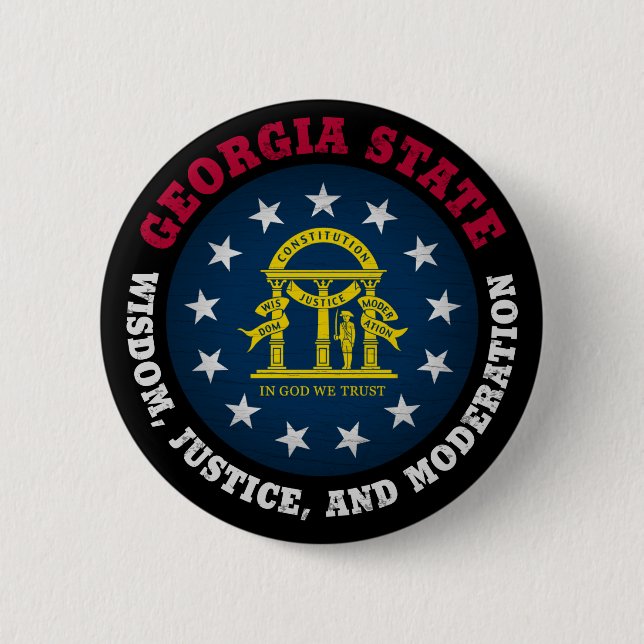 GEORGIA PEACH STATE FLAG BUTTON (Front)