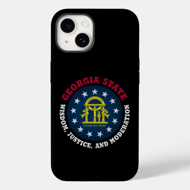 GEORGIA PEACH STATE FLAG Case-Mate iPhone CASE (Back)