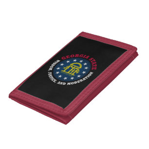 GEORGIA PEACH STATE FLAG TRI-FOLD WALLET