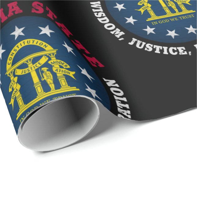 GEORGIA PEACH STATE FLAG WRAPPING PAPER (Roll Corner)