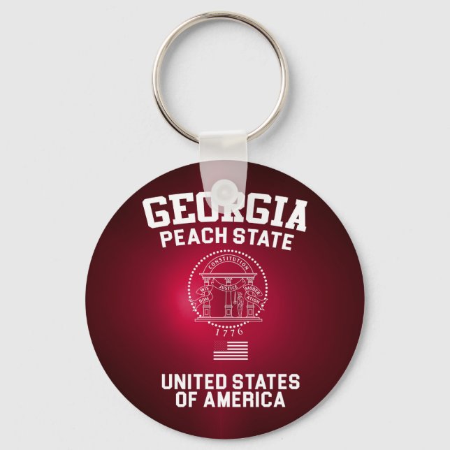 Georgia Peach State Keychain (Front)