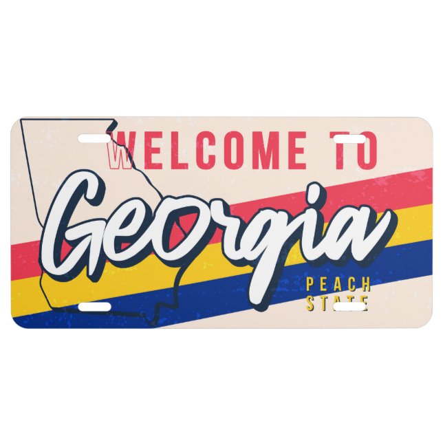 Georgia Peach State License Plate (Front)