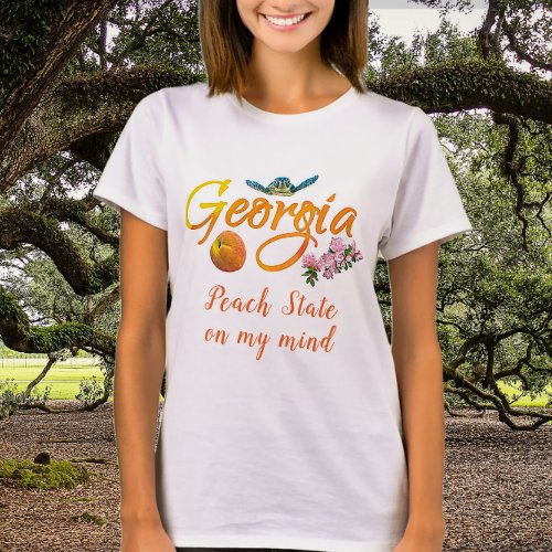 Georgia Peach State On My Mind T_Shirt