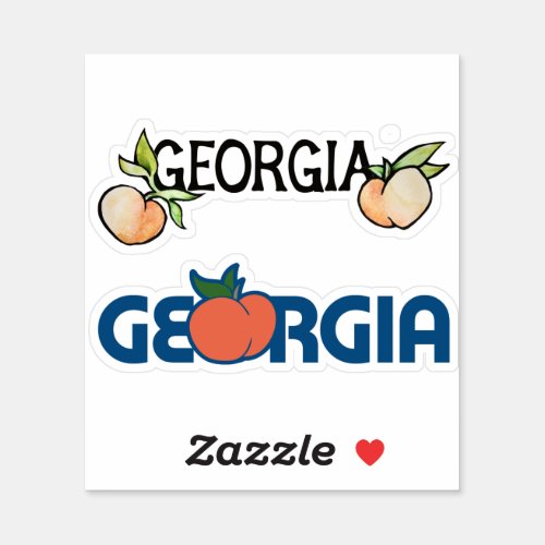 Georgia Peach Sticker