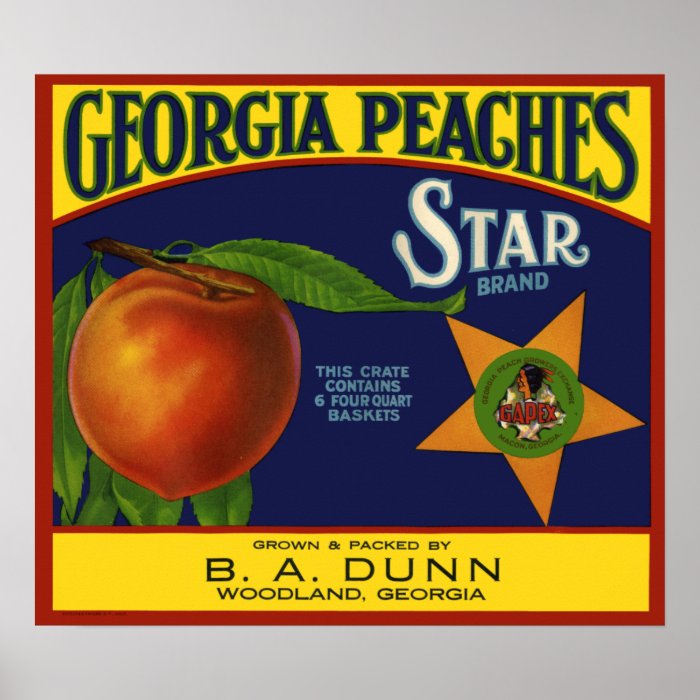 Georgia Peaches Poster