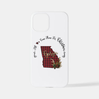 Georgia Plaid All Come Home For Christmas iPhone 12 Mini Case