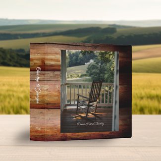 Georgia Porch Rocking Chair Log Home Scrapbook