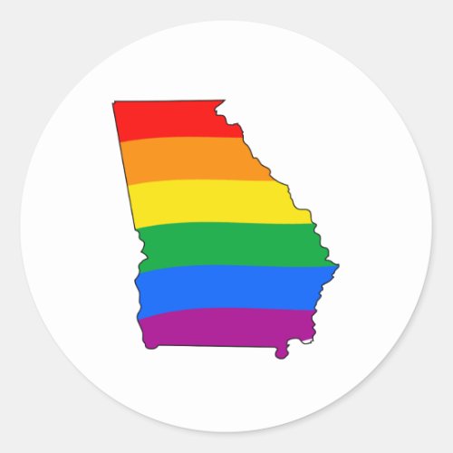 GEORGIA PRIDE _ CLASSIC ROUND STICKER